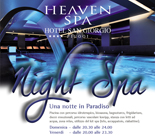 Apertura di sera del centro benessere Heaven Spa